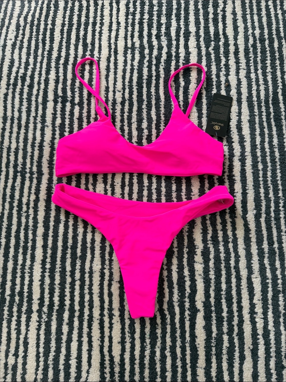 Neon Pink Bikini Set - Two Piece Swimwear